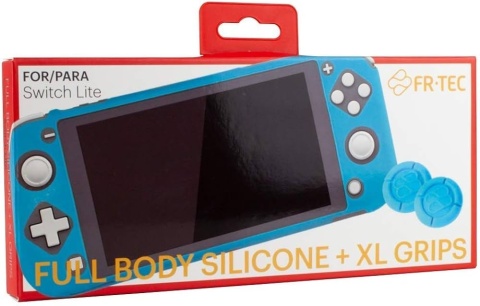 Nintendo Switch Lite Etui Full Body Silicone + XL Grips Niebieskie Nintendo Switch Lite Etui Full Body Silicone + XL Grips Niebieskie
