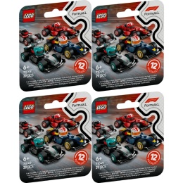 Zestaw 4 sztuk LEGO Minifigures Kolekcjonerskie Bolidy F1® 71049