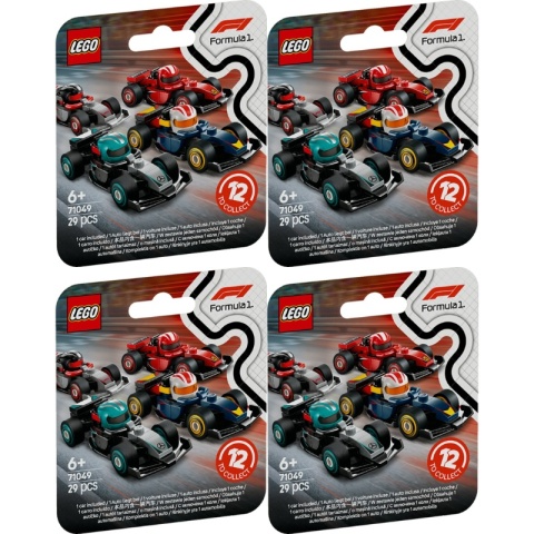 Zestaw 4 sztuk LEGO Minifigures Kolekcjonerskie Bolidy F1® 71049 Zestaw 4 sztuk LEGO Minifigures Kolekcjonerskie Bolidy F1® 71049