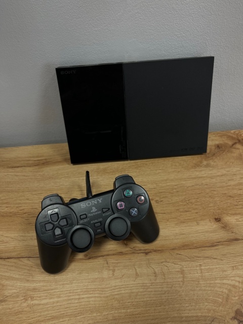 PlayStation 2 Slim + Oryginalny Pad PS2 DualShock 2 Używany PlayStation 2 Slim + Oryginalny Pad PS2 DualShock 2 Używany