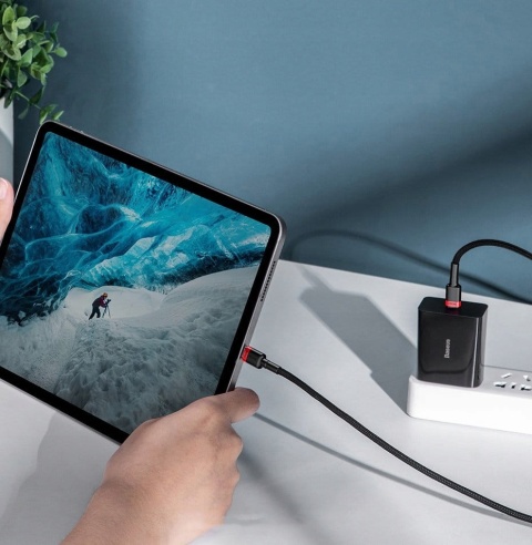 Baseus kabel Cafule PD USB-C - USB-C 2,0 m 5A czerwono-czarny 100W