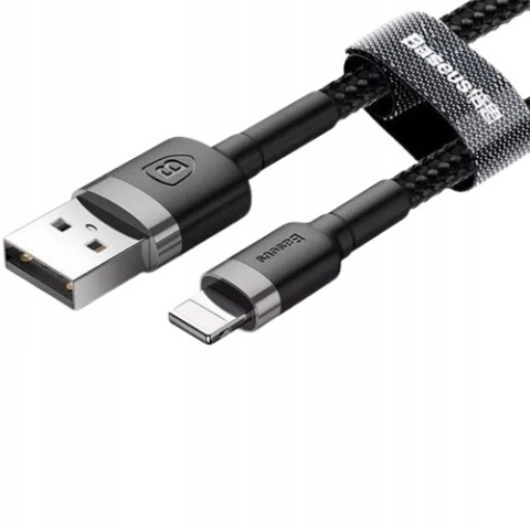 Baseus kabel Cafule USB - Lightning 0,5 m 2,4A szaro-czarny