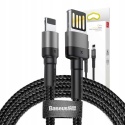 Baseus kabel Cafule USB - Lightning 1,0 m 2,4A szaro-czarny dwustronne USB