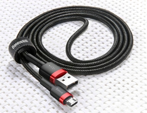 Baseus kabel Cafule USB - microUSB 2,0 m 1,5A czarno-czerwony