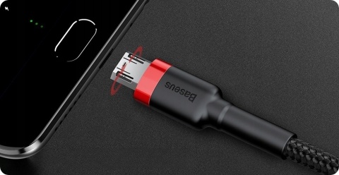 Baseus kabel Cafule USB - microUSB 2,0 m 1,5A czarno-czerwony