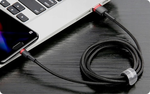 Baseus kabel Cafule USB - microUSB 2,0 m 1,5A czarno-czerwony