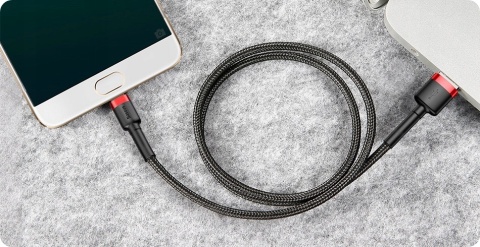 Baseus kabel Cafule USB - microUSB 2,0 m 1,5A czarno-czerwony