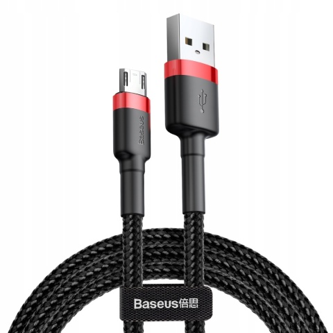 Baseus kabel Cafule USB - microUSB 2,0 m 1,5A czarno-czerwony