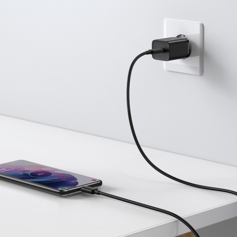 Baseus ładowarka sieciowa Super Si PD 25W 1x USB-C czarna + kabel USB-C - USB-C