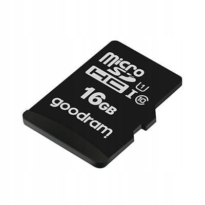 GOODRAM karta pamięci microSD 16GB 100MB/s class 10 UHS I z adapterem SD
